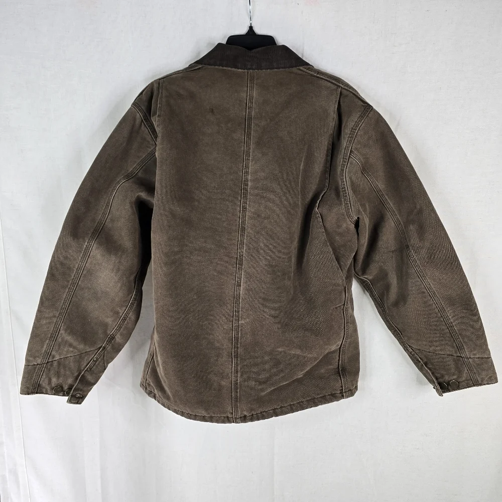 Carhartt Vintage Mens Large C02CHT Brown Chestnut Blanked Lined Chore Jacket - Picture 6 of 11